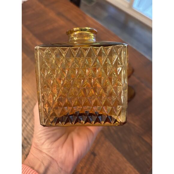 1965 Amber Whisky Decanter & 4 Shot Glasses MCM Indiana - Picture 9 of 9